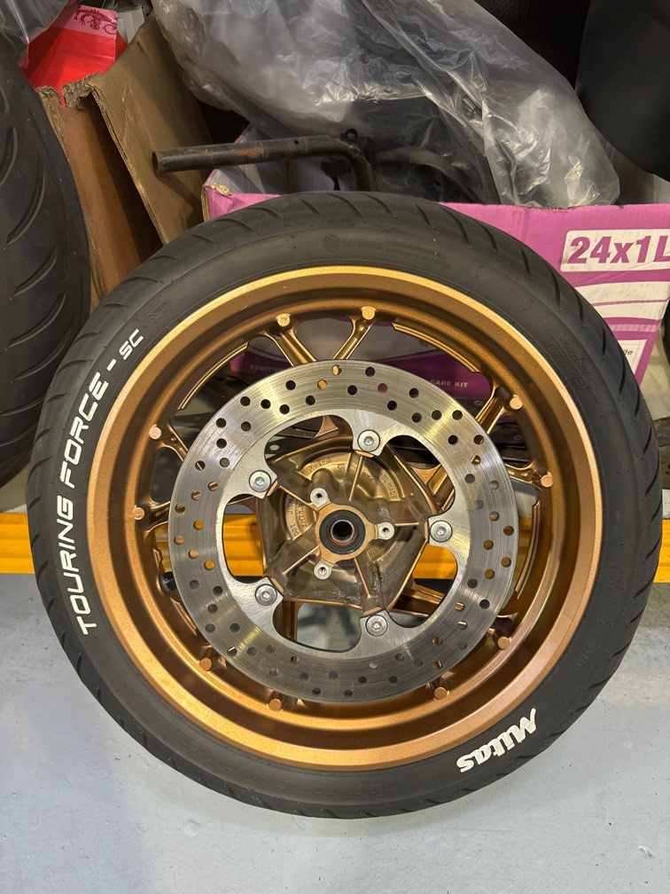 Yellow Rims Xmax Xmax Rims, Motorcycles, Motorcycle Accessories on Carousell