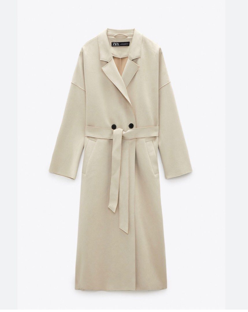 Faux suede trench coat zara clearance