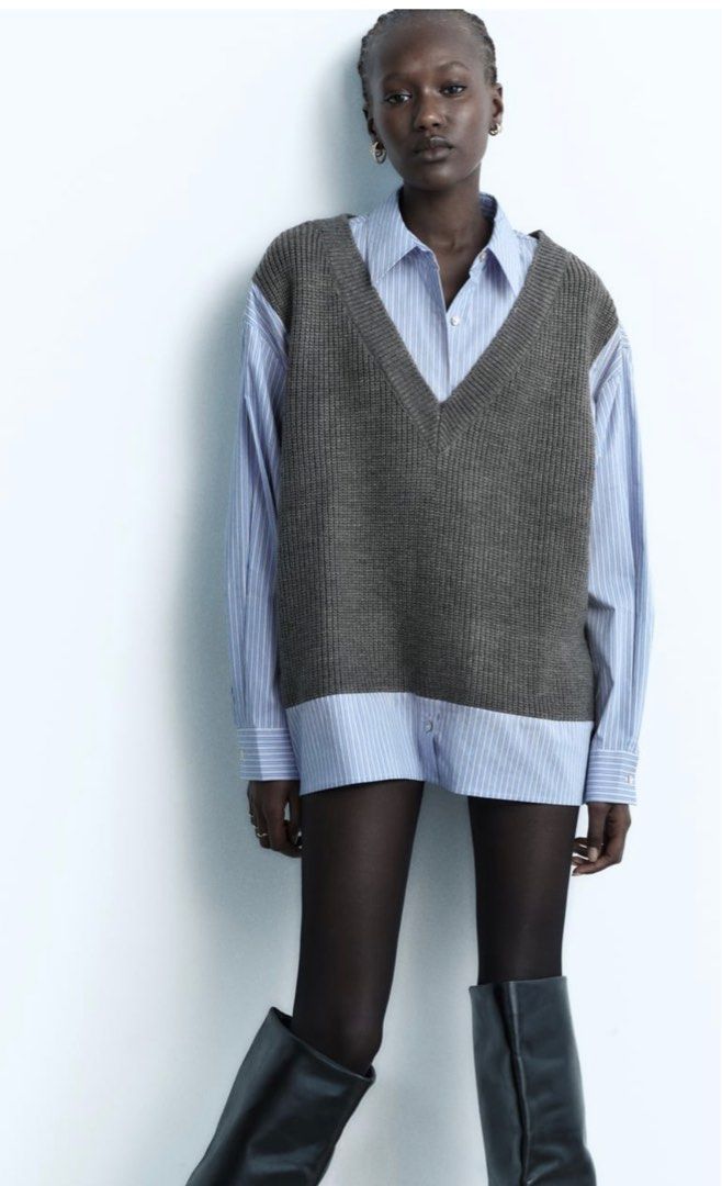 Zara knit vest deals