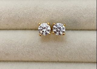 18k gold moissanite earrings