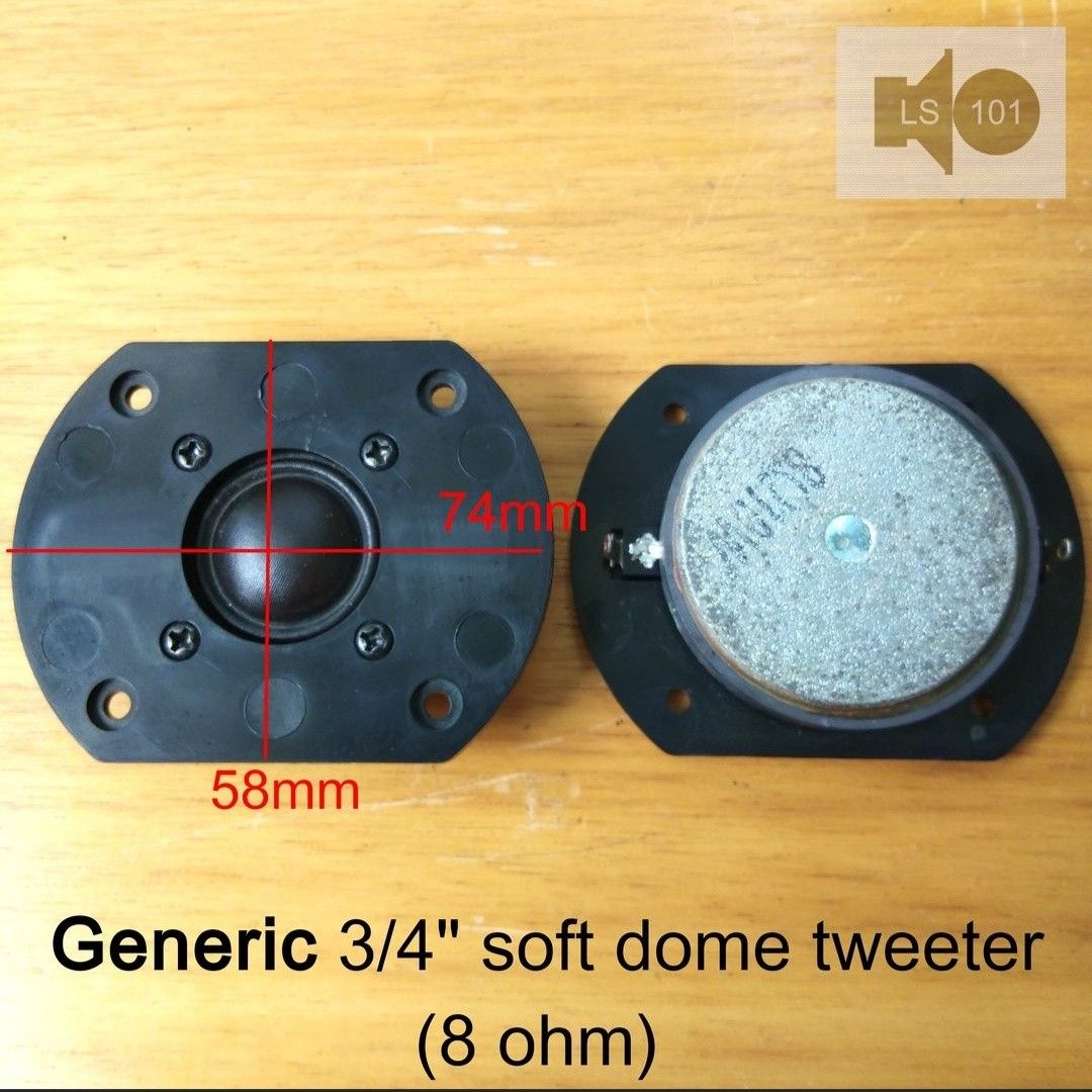 3/4" soft dome tweeter speaker, Audio, Soundbars, Speakers & Amplifiers
