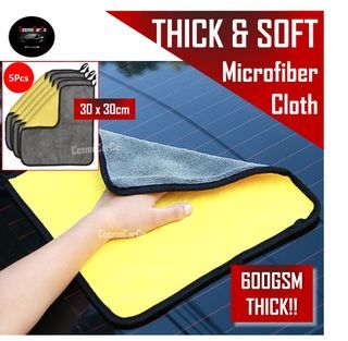 Car Wash Drying Towel Microfiber Durable Chamois Cloth Scratch Reusable and  Washable Drying for Car Washing Drying Accessory , red 30cmx60cm 