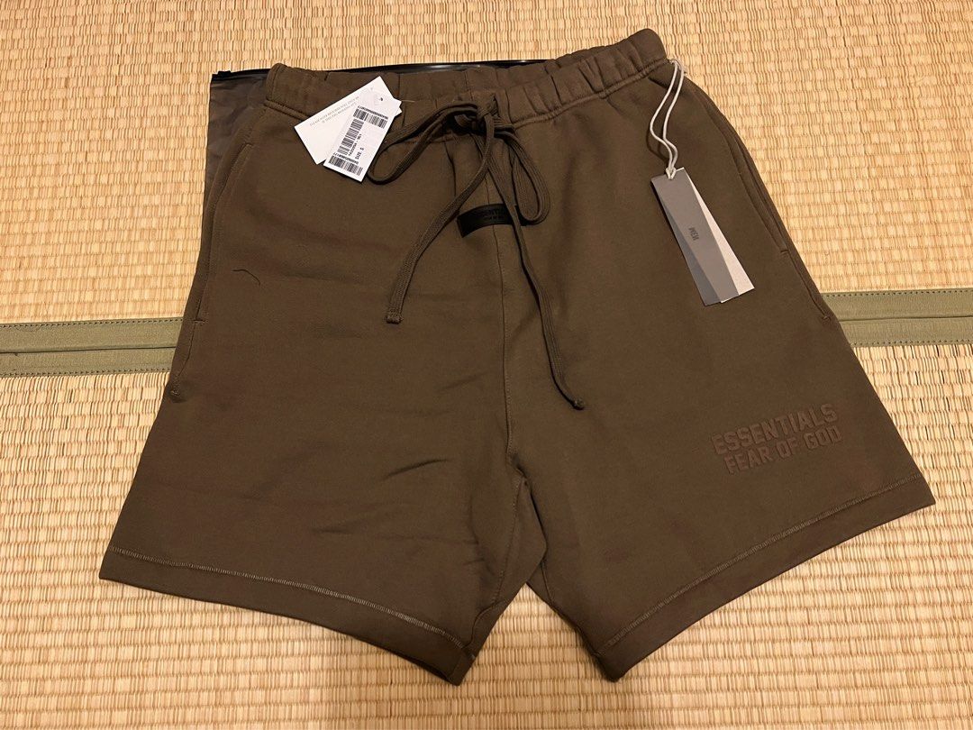 全新正貨Fear of God FOG Essentials Wood Cotton Shorts Size: S, 男