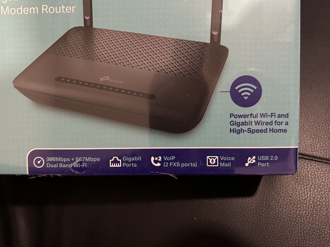 AC1200 wireless dual band gigabit VoIP VDSL/ADSL modem router