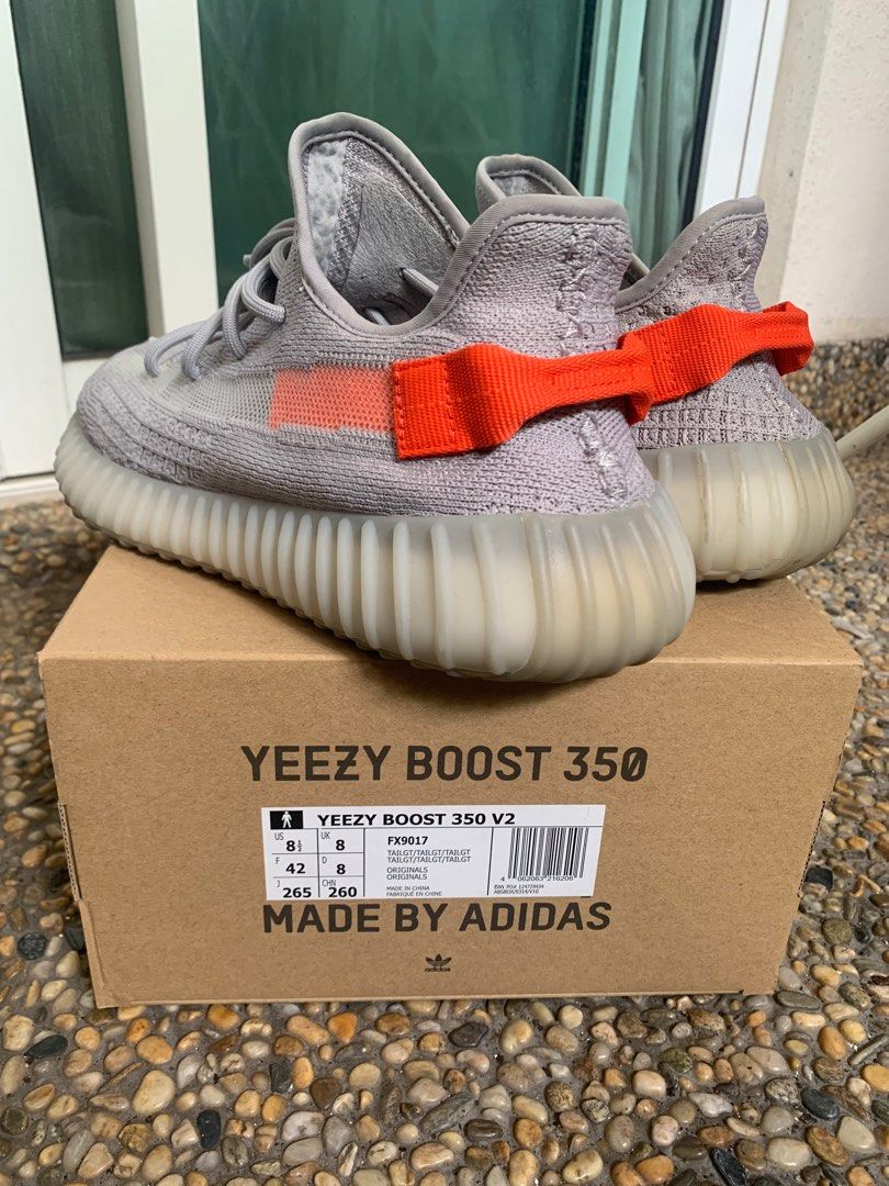 adidas Yeezy Boost 350 V2 Tail Light Europe Special Release ( grey / gray  orange )