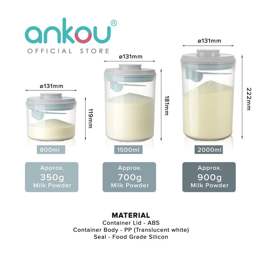 Ankou airtight milk container 1500ml, Babies & Kids, Nursing & Feeding