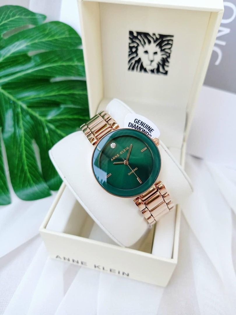 Anne klein women's genuine diamond dial bracelet watch outlet