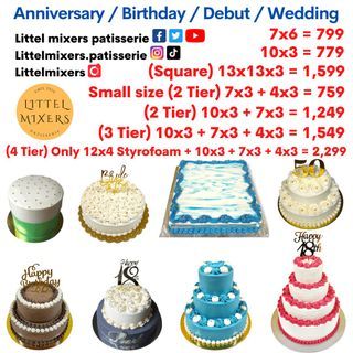 Anniversary cake / Bride to be cake / Christening cake / Debut cake / Gender reveal cake / Graduation cake