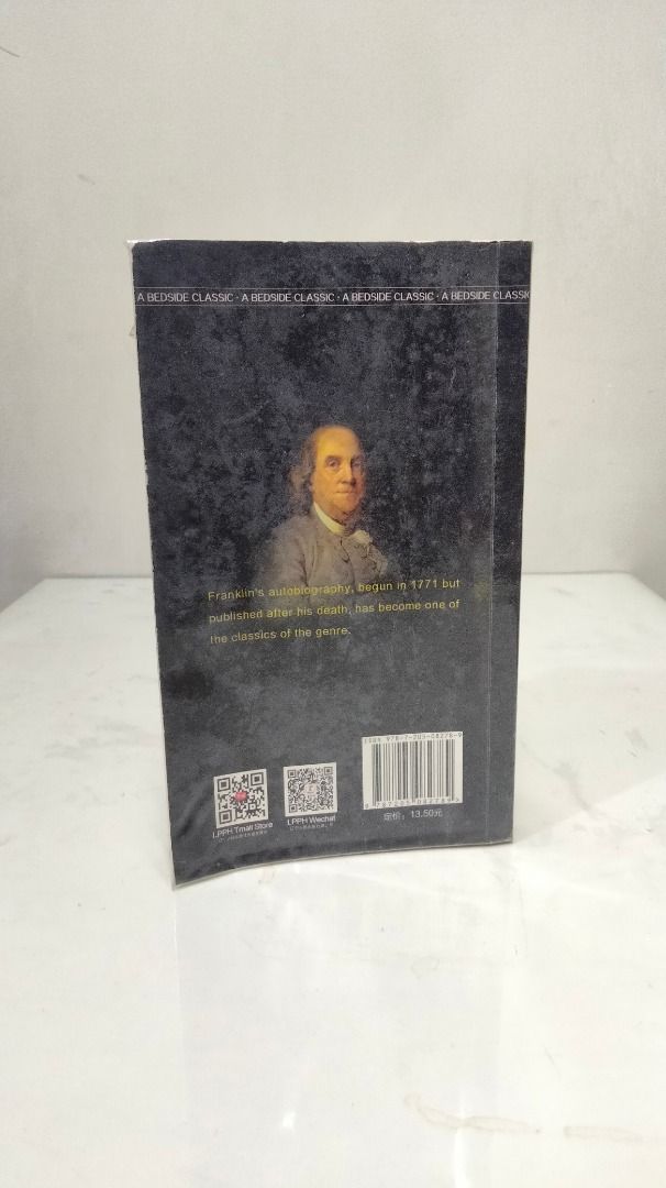 Autobiography of Benjamin Franklin (Category: Storybooks) located in Mandaluyong City. Submitted by the.authentic (Listing ID 1212734686, Image 3). Description: Mass Paperback Condition: Like New SRP: Php. 350 Sold for: 200.00 only Issues/flaws/alterations: a) very minimal scribbles (see photo 5) b) paper folding (see photo 5).