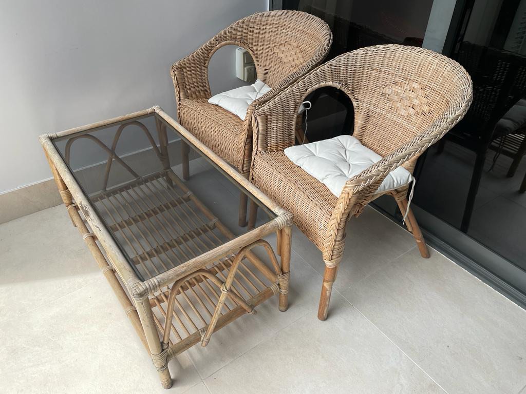 Bamboo Outdoor Furniture Set, Furniture & Home Living, Outdoor