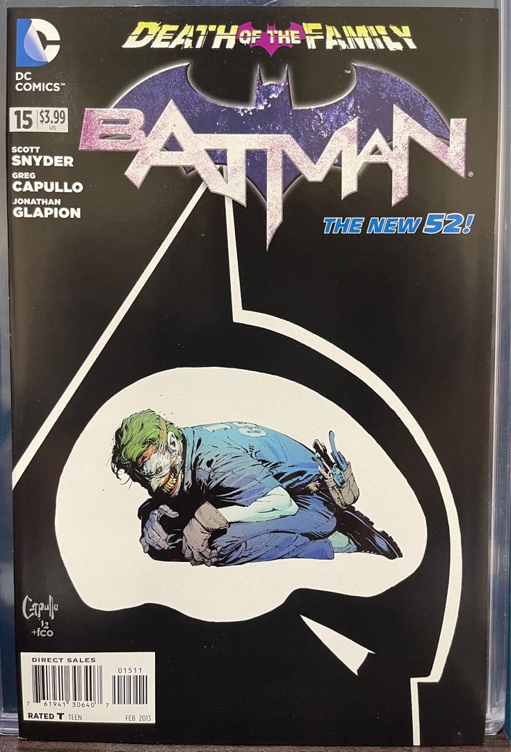 BATMAN #15 ( DEATH OF THE FAMILY ) - DC COMICS ( GREG CAPULLO & SCOTT  SNYDER ), Hobbies & Toys, Books & Magazines, Comics & Manga on Carousell