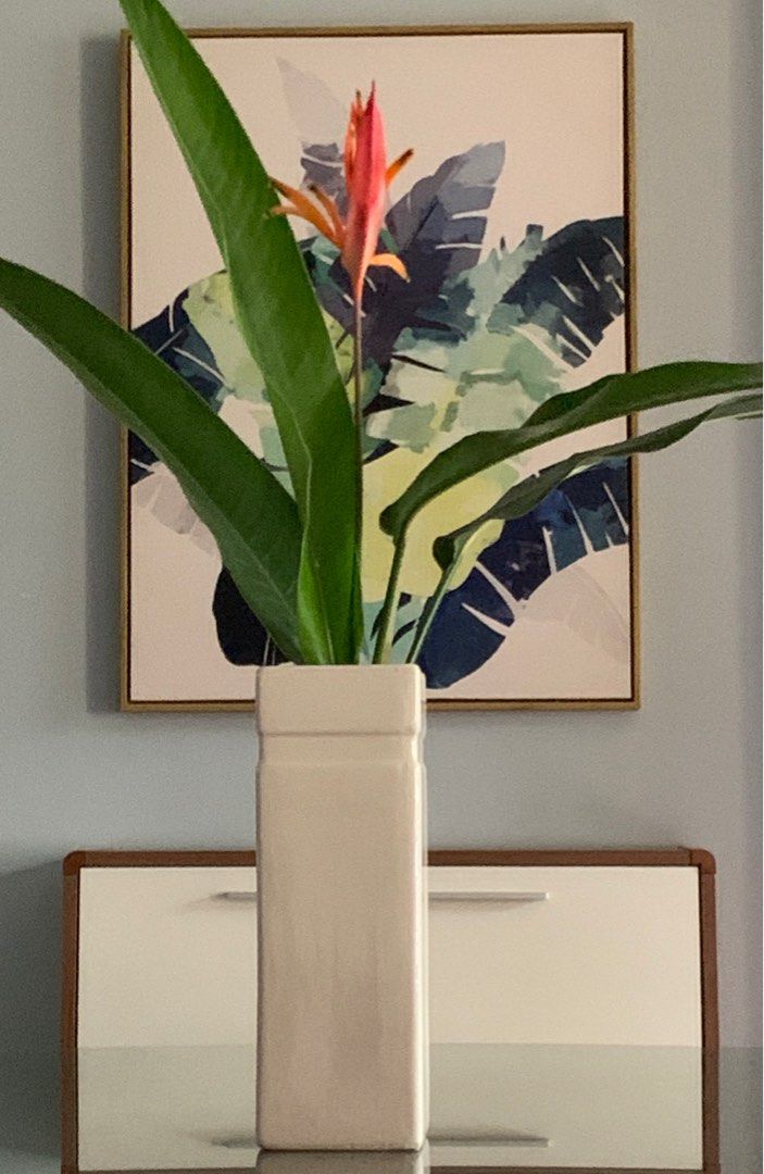 Big vase cream color (pasig), Furniture & Home Living, Home Decor