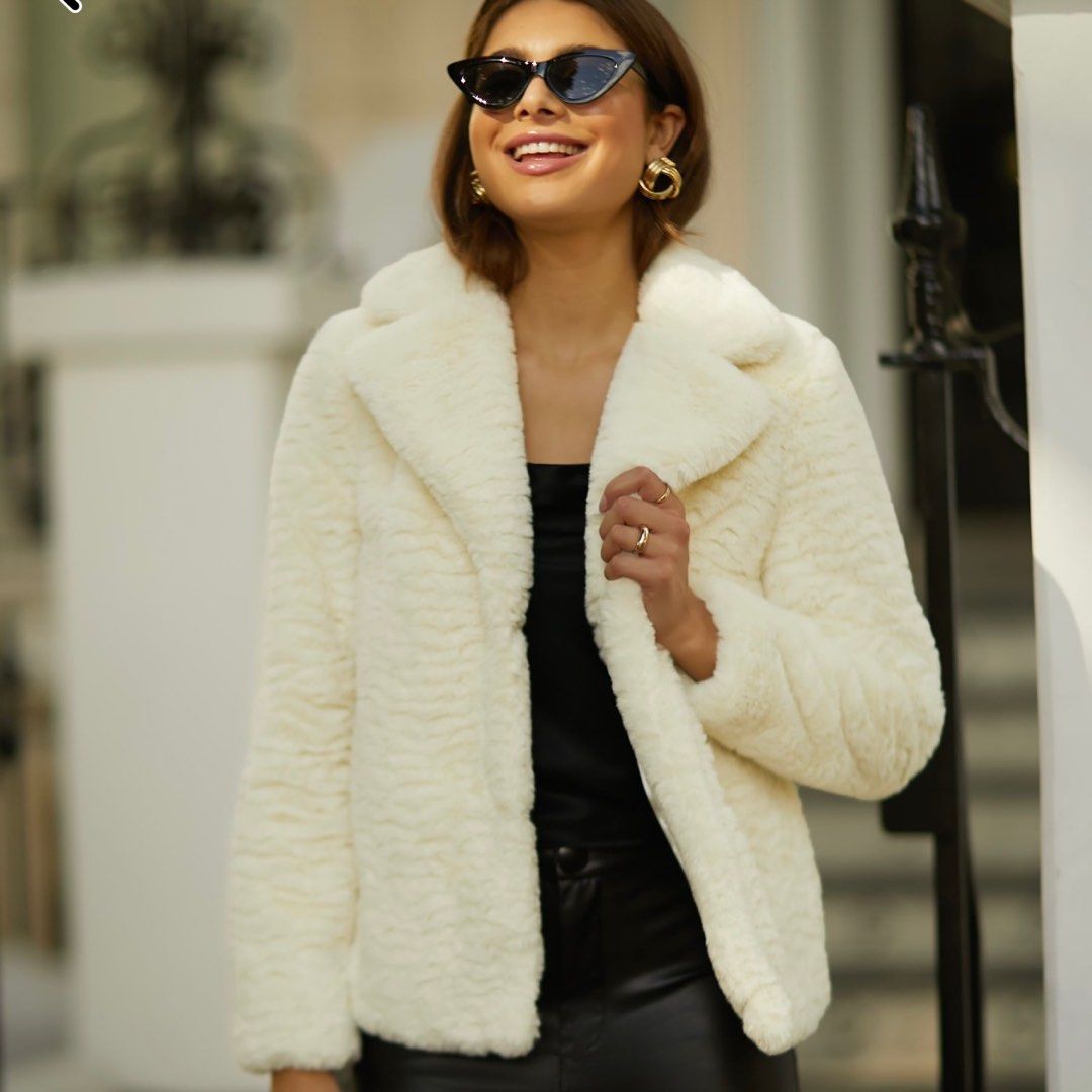 White coat sale with fur