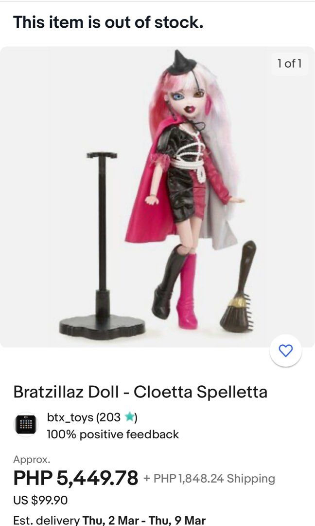 Bratzillaz Cloetta, Hobbies & Toys, Collectibles & Memorabilia, Fan  Merchandise on Carousell