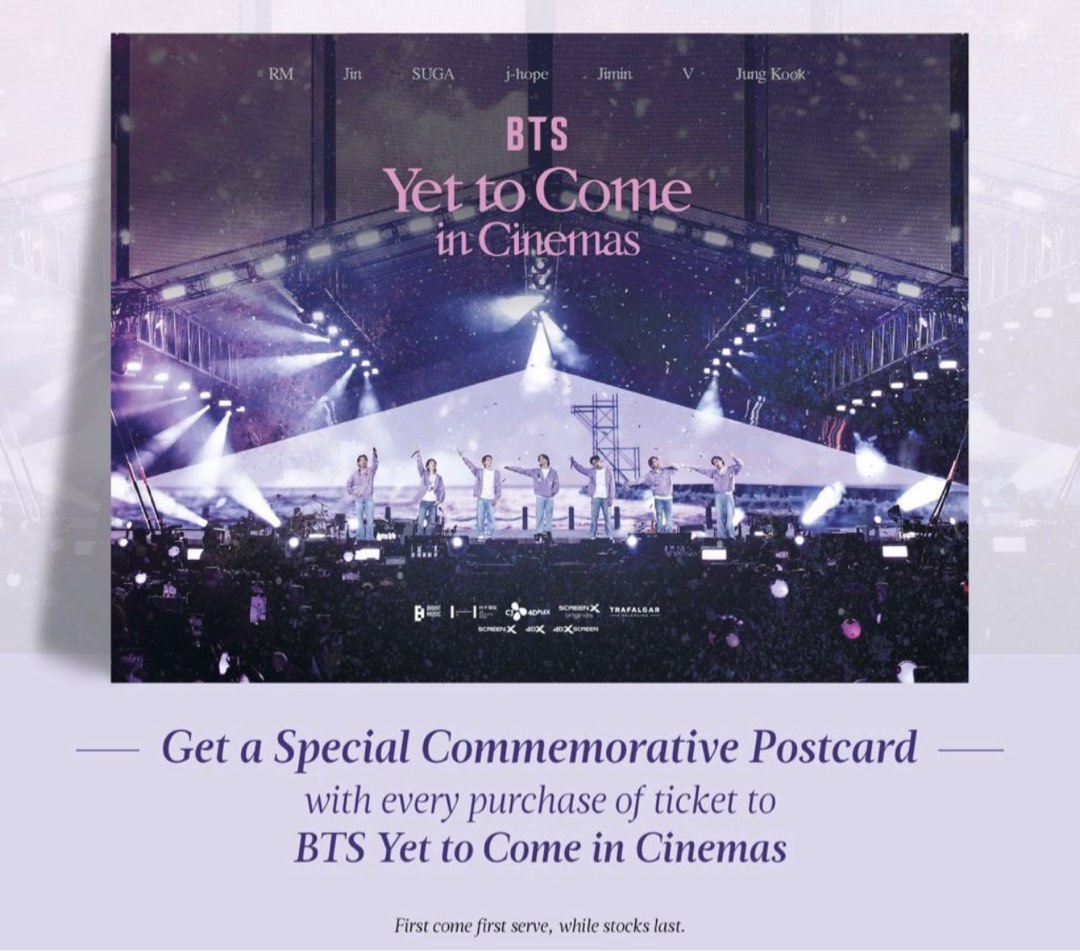 BTS Yet to Come commemorative postcard, Hobbies & Toys
