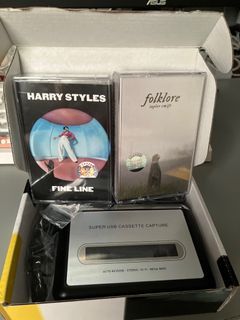 Casette Player with Fine Line and Folklore Tapes