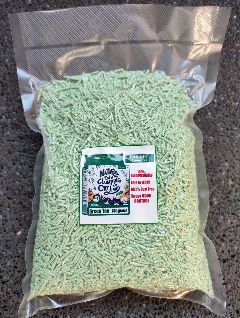 CATURE Natural TOFU CAT LITTER (Green Tea) Repacked 800g, Pet Supplies