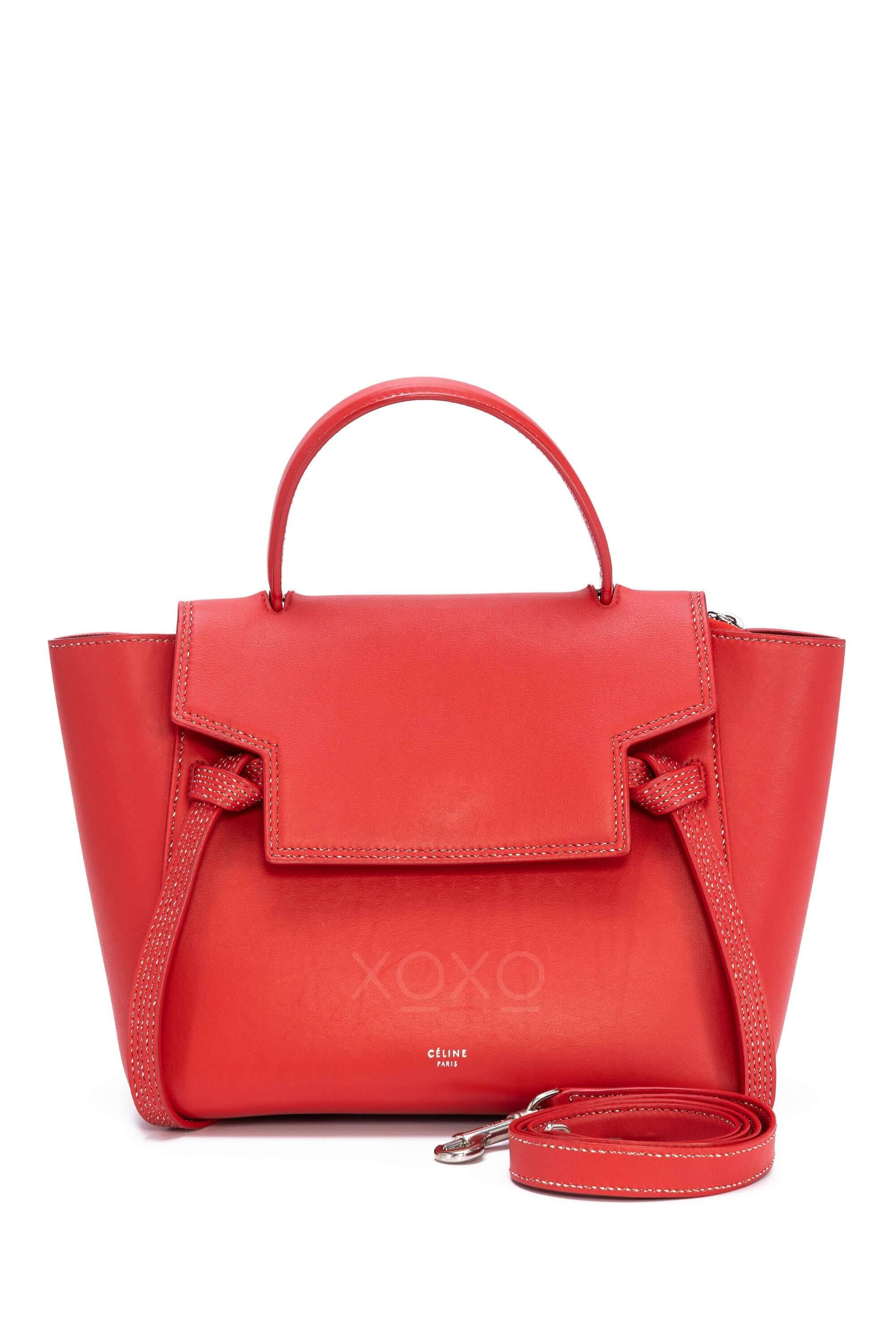 Celine Belt Micro Bag Calfskin Red oxluxe Luxury Bags Wallets