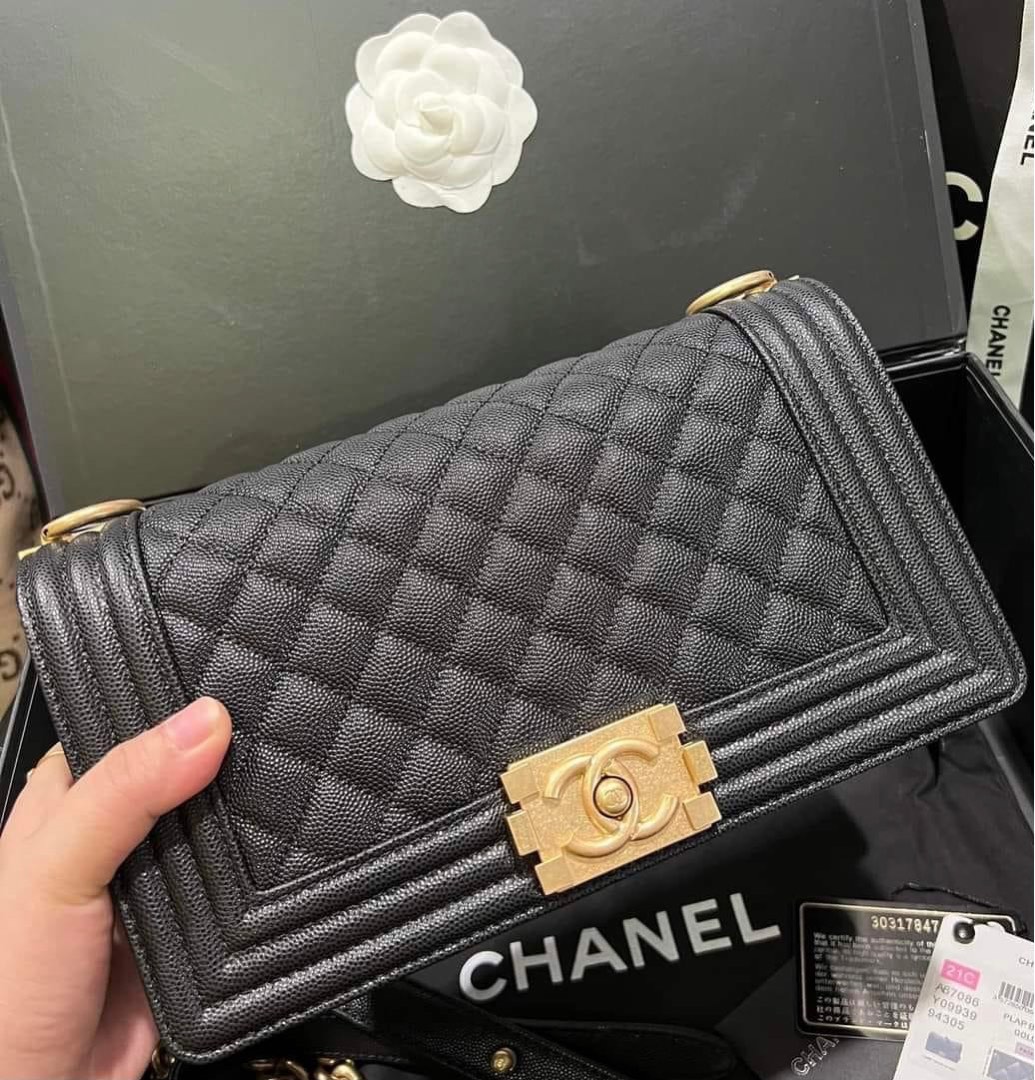 Chanel Leboy Caviar leather 25cm, Luxury, Bags & Wallets on Carousell
