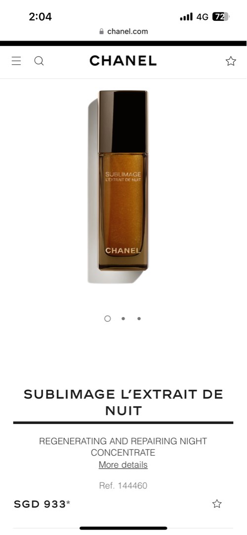 Chanel Sublimage L’extrait night oil 15mL