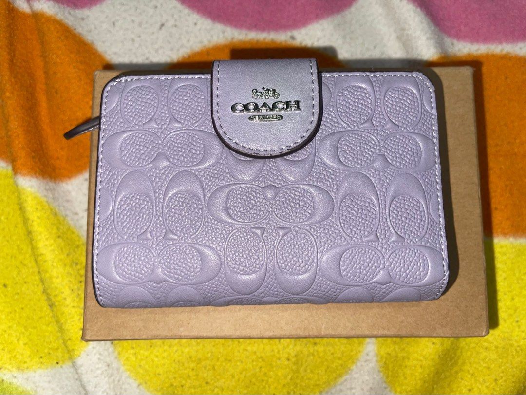 Purple shop wallet coach