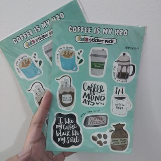 Coffee is my H2O stickers set