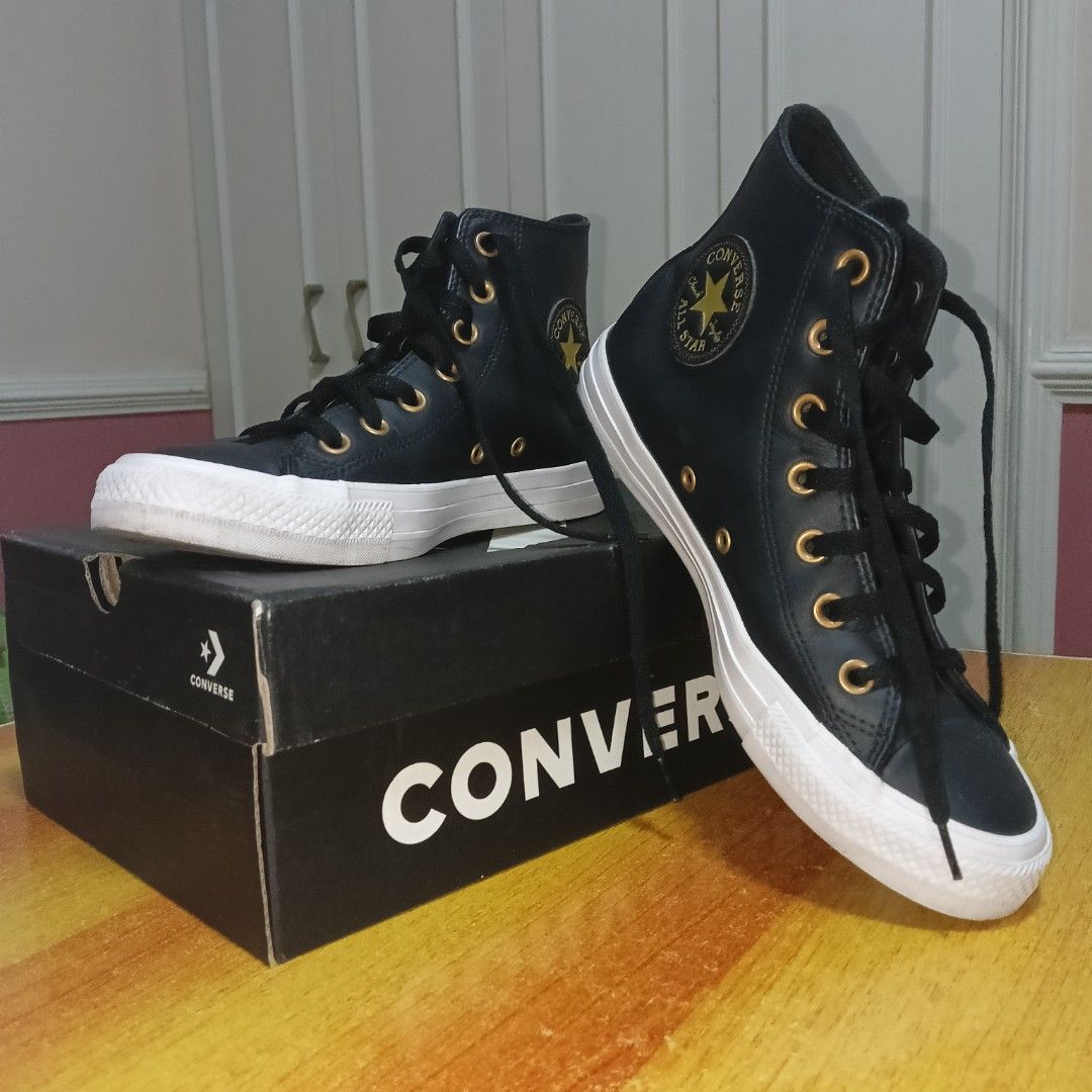 Converse All Star Chuck Taylor black gold white Women s