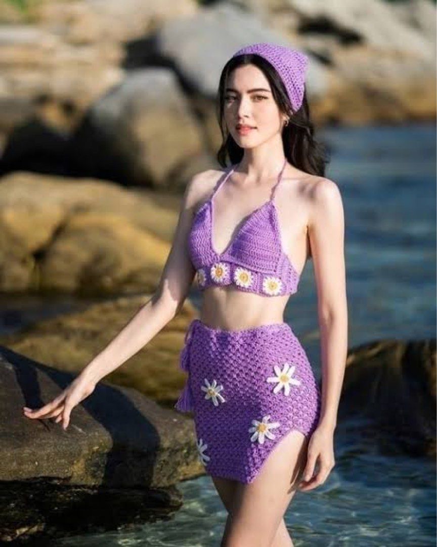 Crochet Bralette Purple