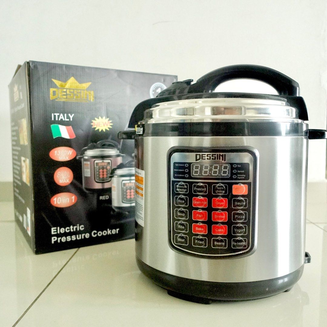 DESSINI Pressure Cooker 8L(20 BUTTON), TV & Home Appliances, Kitchen