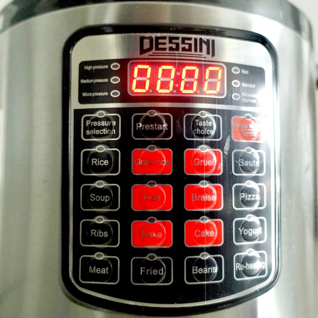 DESSINI Pressure Cooker 8L(20 BUTTON), TV & Home Appliances, Kitchen