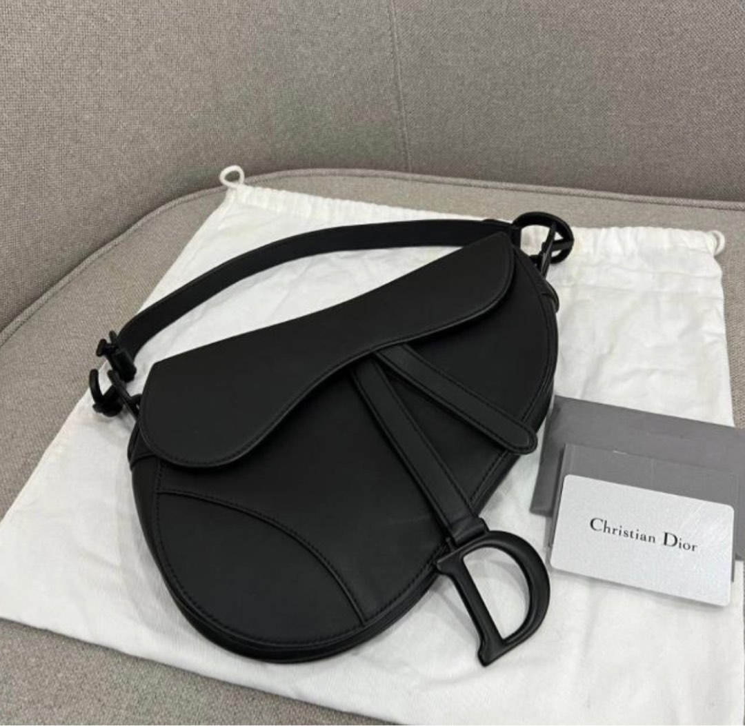 Dior Saddle Medium Ultra Black Matte Shoulder Bag  Tinkerlust