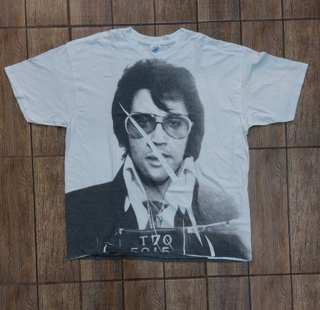 Elvis Presley Mugshot Shirt, Men's Fashion, Tops & Sets, Tshirts & Polo