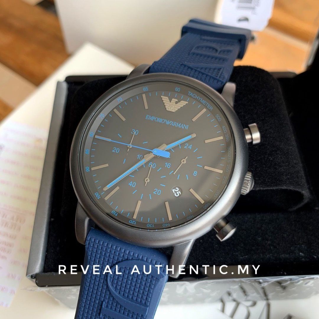 Emporio Armani Original Men s Luigi AR11023 Quartz Dress Watch Men s Fashion Watches Accessories Watches on Carousell