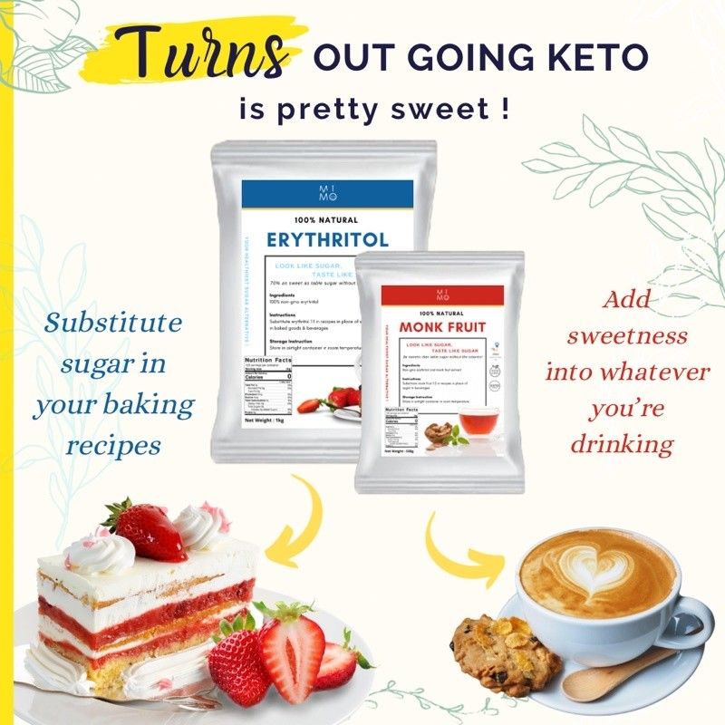 Erythritol (Coarse) 1 KG 100 Natural Sweetener, Food & Drinks