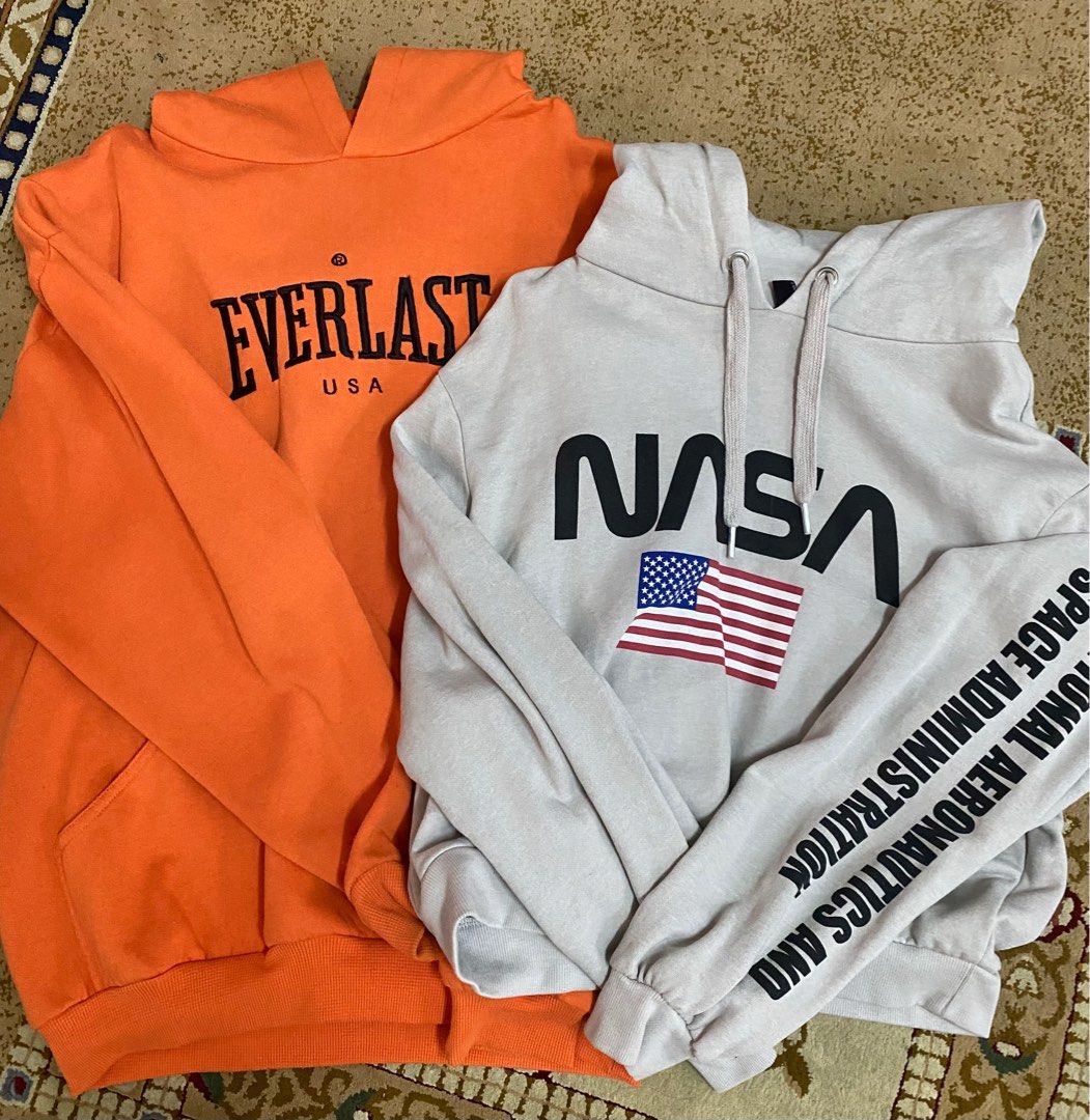 PRICE FOR BOTH EVERLAST H M NASA HOOODIES