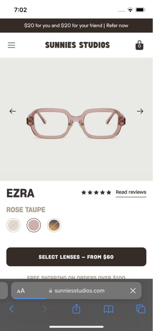 Ezra Sunnies Specs, Women's Fashion, Watches & Accessories, Sunglasses