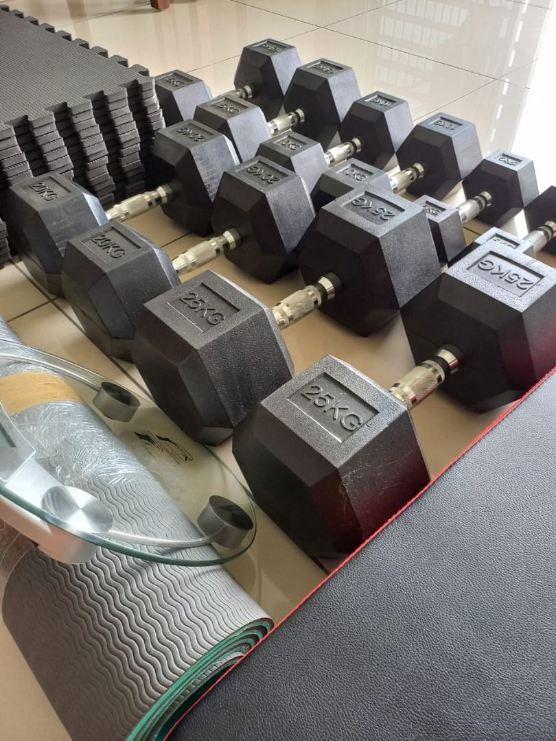 Fixed store dumbbell set