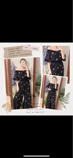 Floral black jumpsuit