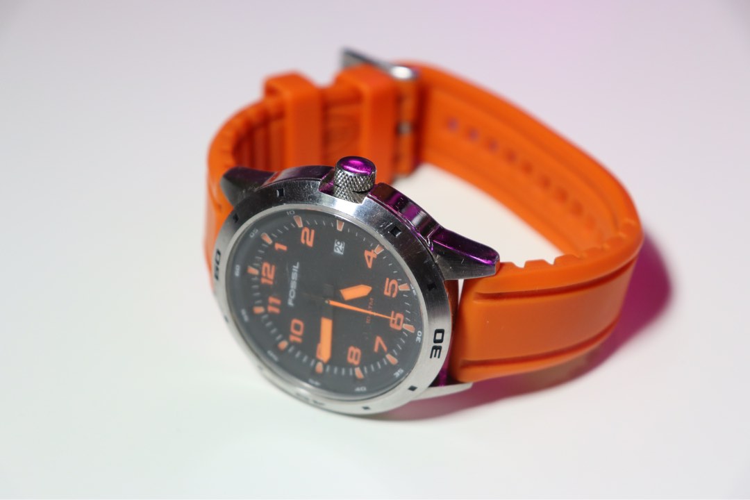 Fossil orange sales watch