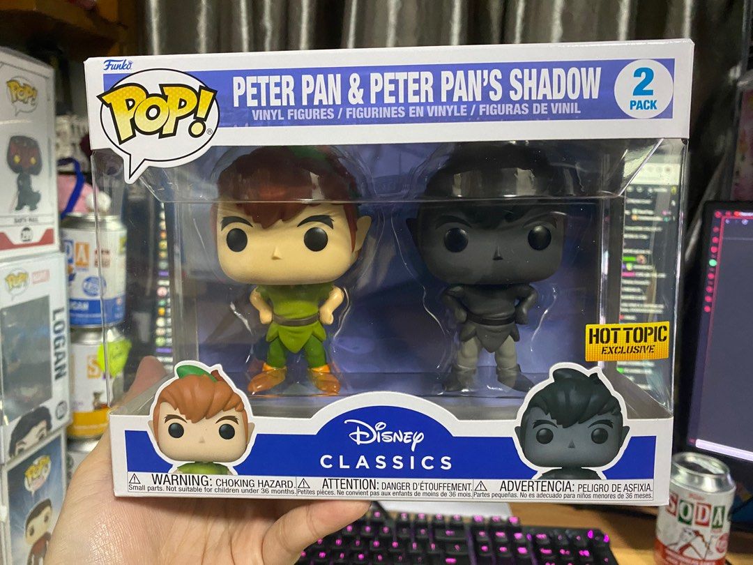 Funko Pop! Disney Classics Peter Pan & Peter Pan's Shadow 2 Pack Special  Edition