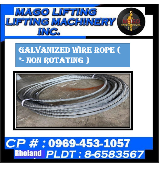 Galvanized Wire Rope ( *- Non Rotating ), Commercial & Industrial ...