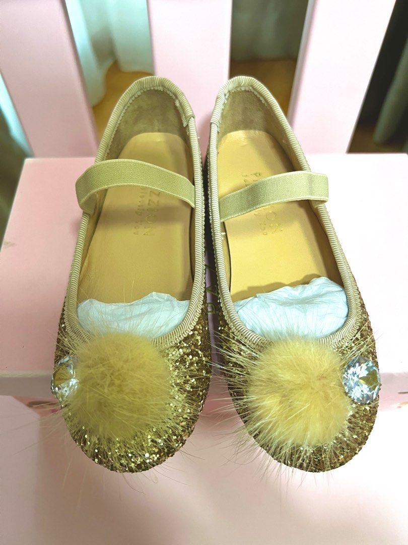 Gold glitter new arrivals kids shoes