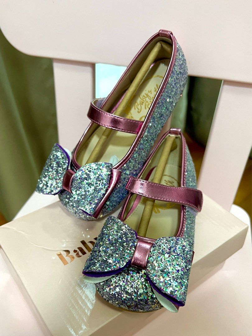 Childrens pink sales glitter shoes