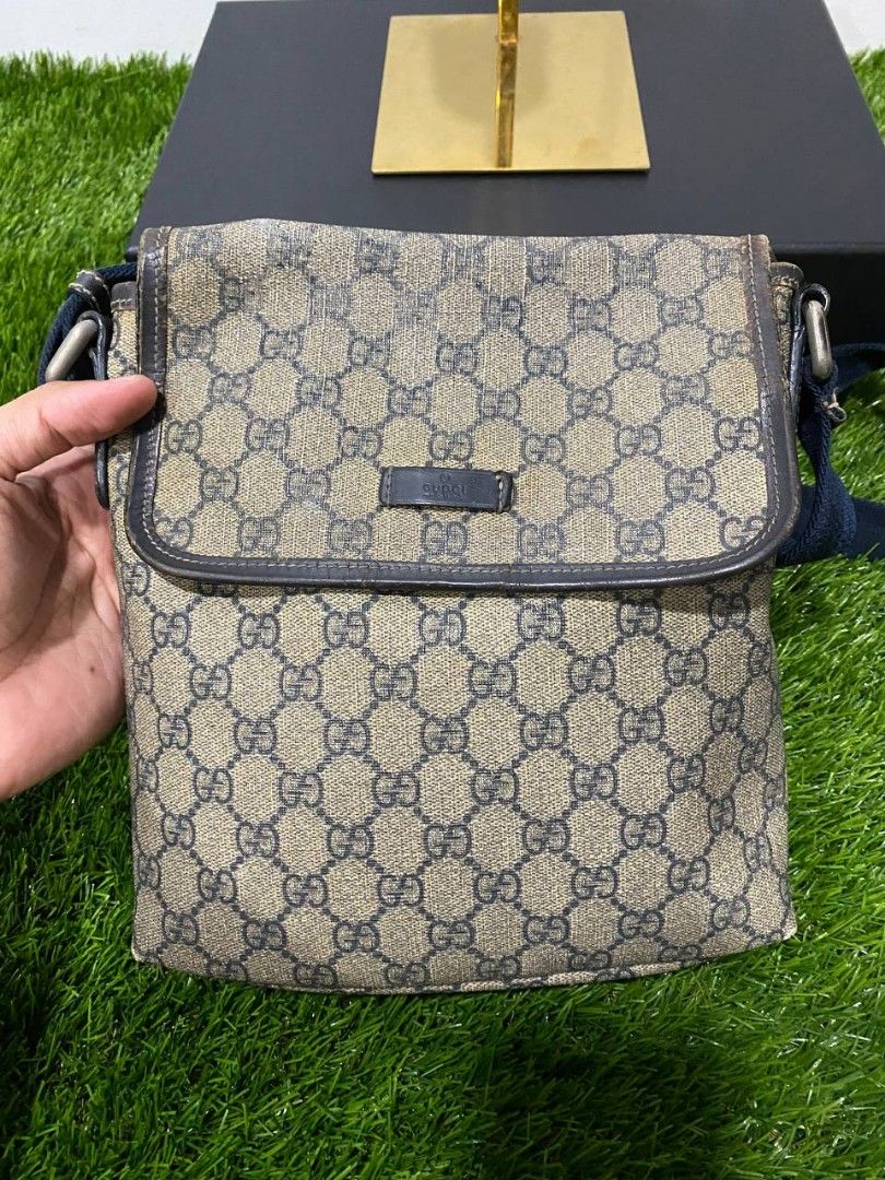 Gucci messenger bag blue deals
