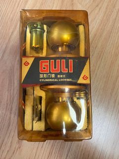 ✨CLEARANCE SALE ✨ Guli Cylindrical Door Knob Lockset - Gold