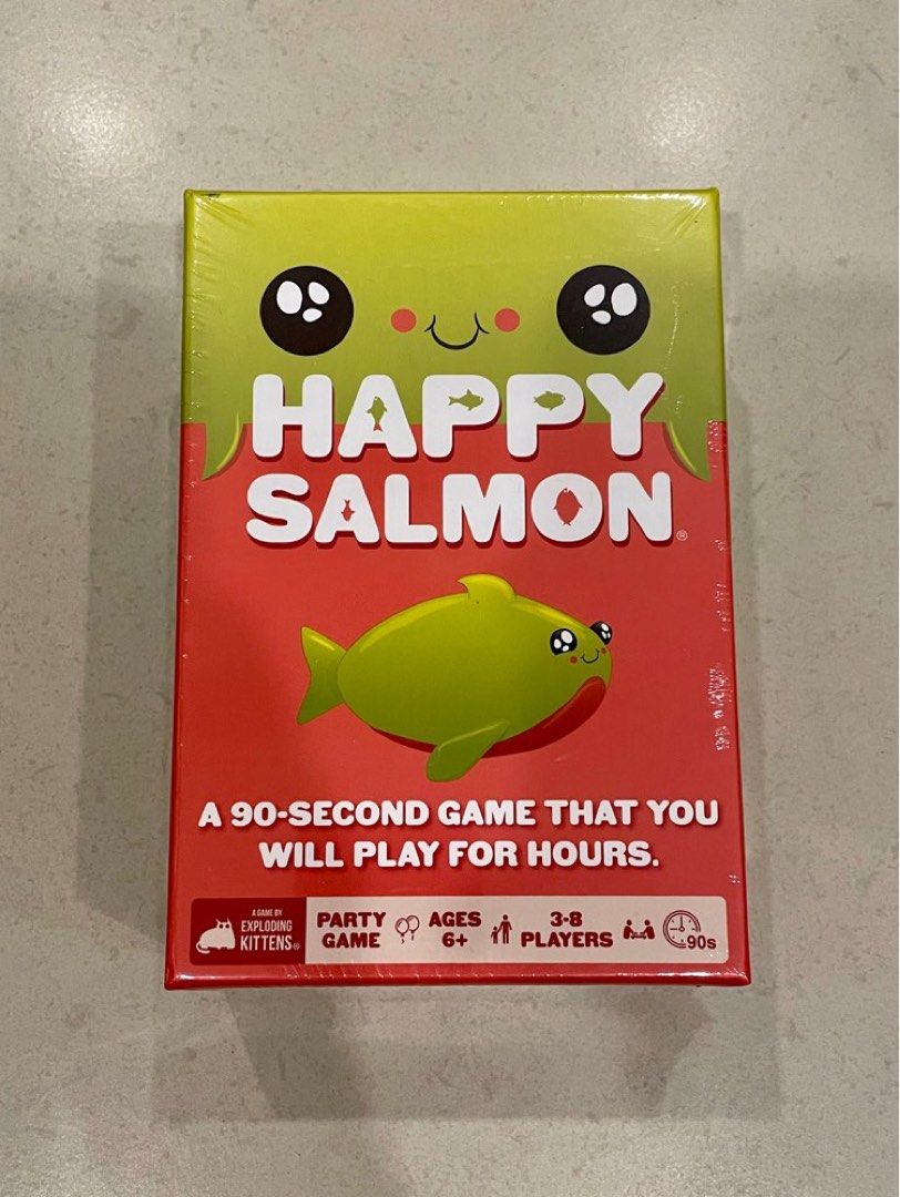 Happy Salmon by Exploding Kittens Card Game, Hobbies & Toys, Toys & Games  on Carousell