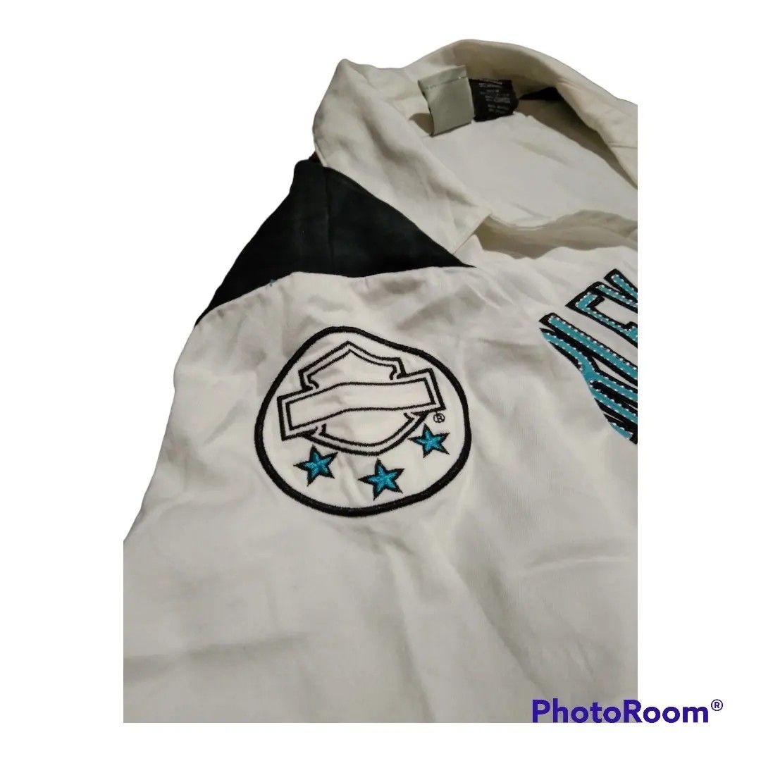 Harley Davidson Zip Up Garage Shirt, Women's Fashion, Activewear on