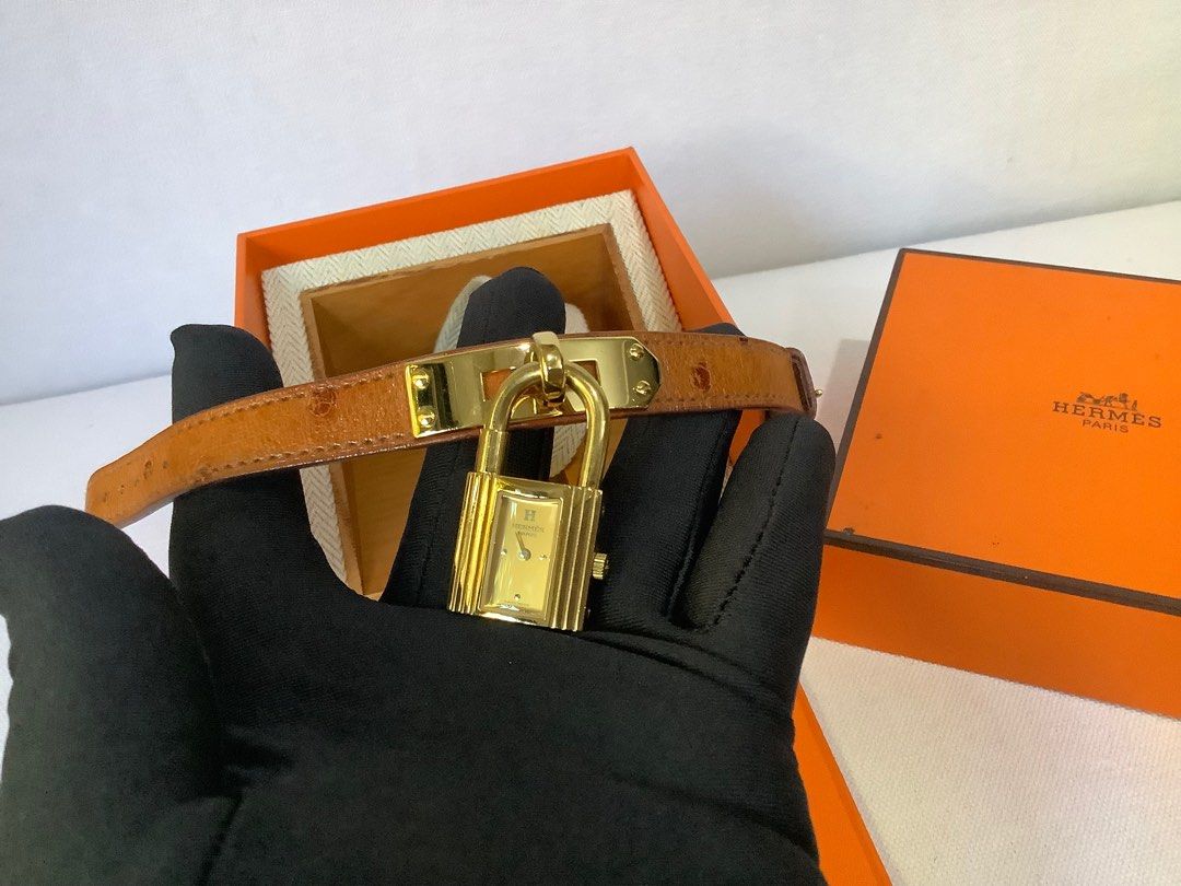 SALE‼️ Authentic HERMES Kelly Watch Ostrich Leather Strap  display picture 1