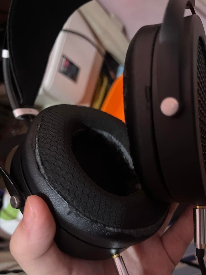 Hifiman Sundara w/ free case (Category: Headphones & Headsets) located in Quezon City. Submitted by lsoldevilla (Listing ID 1212643760, Image 2). Description: Item for Sale: Hifiman Sundara (2021 ed.) Item Condition: Sound-wise, excellent. Like new. However, there's peeling from the inner side of the cups. Price: 8,300 🥇 Inclusions: original box with free Geekria Headphone Case worth 1.2k and FAAEAL 4.4mm Replacement Cable For Hifiman SUNDARA) R