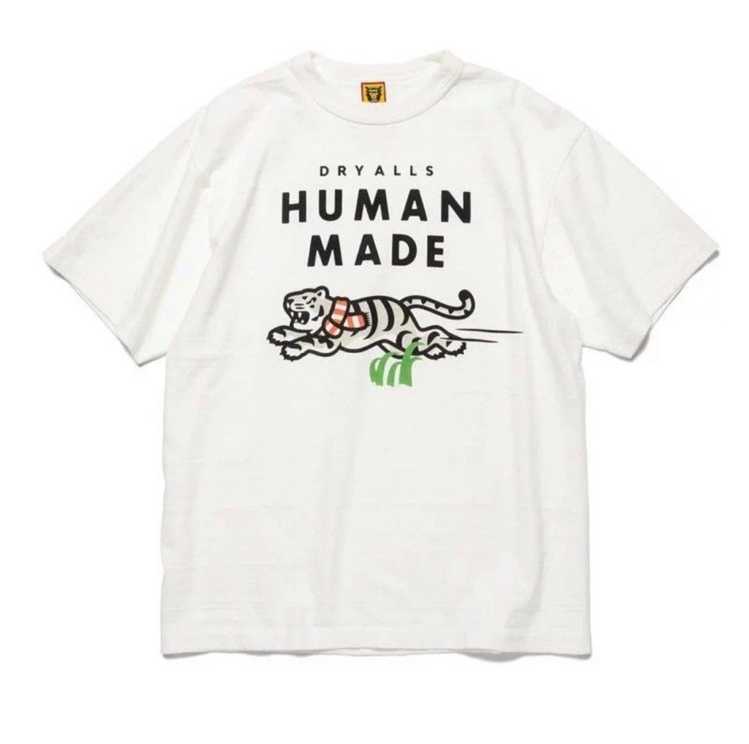 Human made WHITE TIGER GRAPHIC T-SHIRT (Size L), 男裝, 上身及套裝